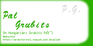 pal grubits business card